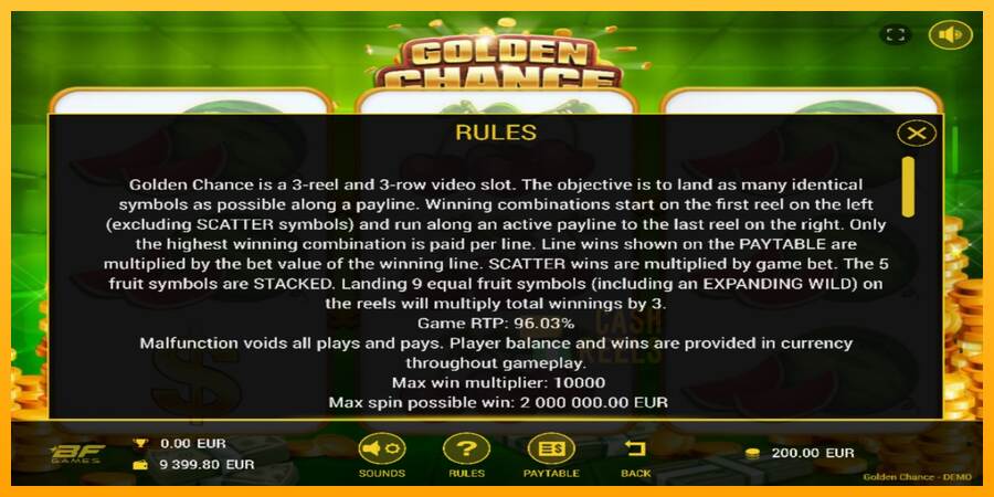 Golden Chance macchina da gioco per soldi, immagine 5