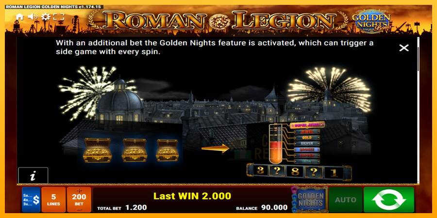 Roman Legion Golden Nights macchina da gioco per soldi, immagine 6