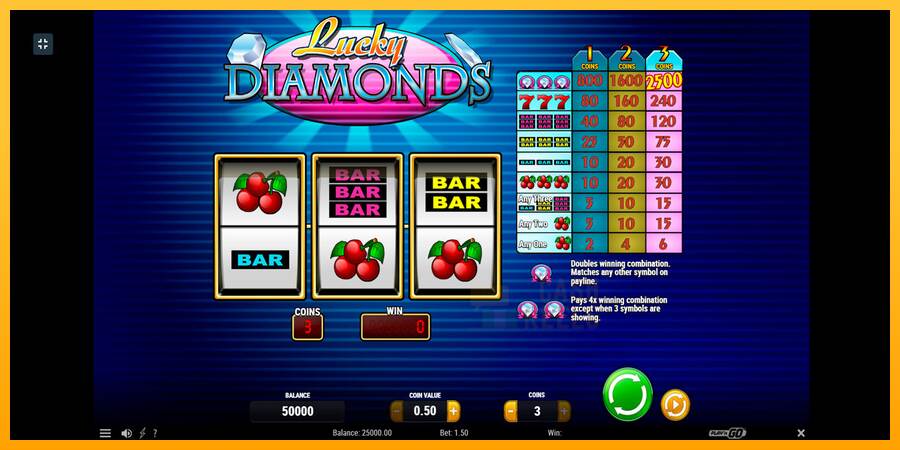 Lucky Diamonds macchina da gioco per soldi, immagine 1