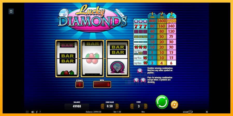 Lucky Diamonds macchina da gioco per soldi, immagine 3