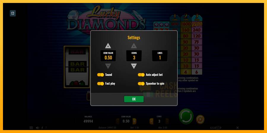 Lucky Diamonds macchina da gioco per soldi, immagine 4