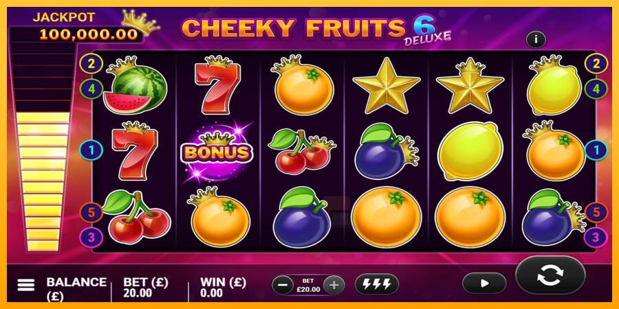 Cheeky Fruits 6 Deluxe macchina da gioco per soldi, immagine 3