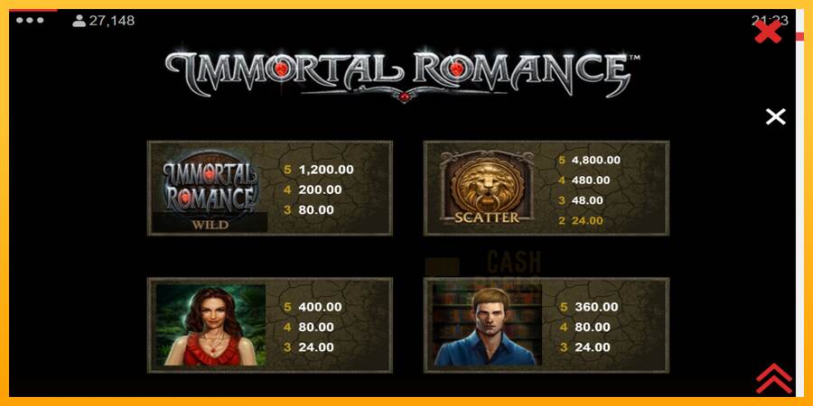 Immortal Romance macchina da gioco per soldi, immagine 6