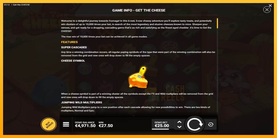 Get The Cheese macchina da gioco per soldi, immagine 6