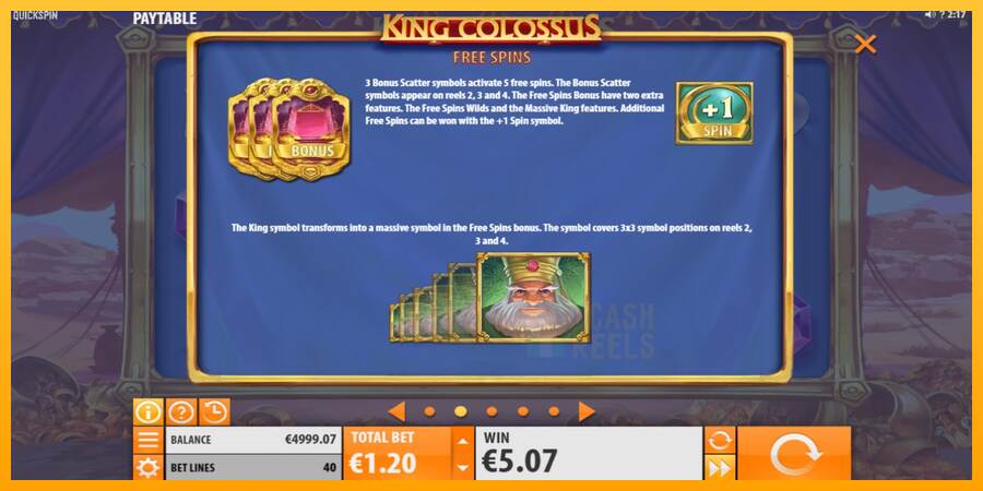 King Colossus macchina da gioco per soldi, immagine 5