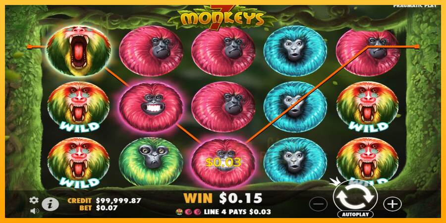 7 monkeys macchina da gioco per soldi, immagine 3