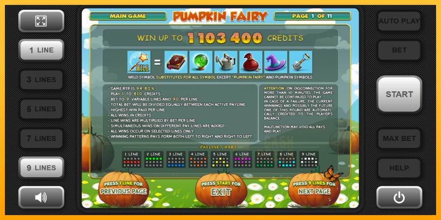 Pumpkin Fairy macchina da gioco per soldi, immagine 4