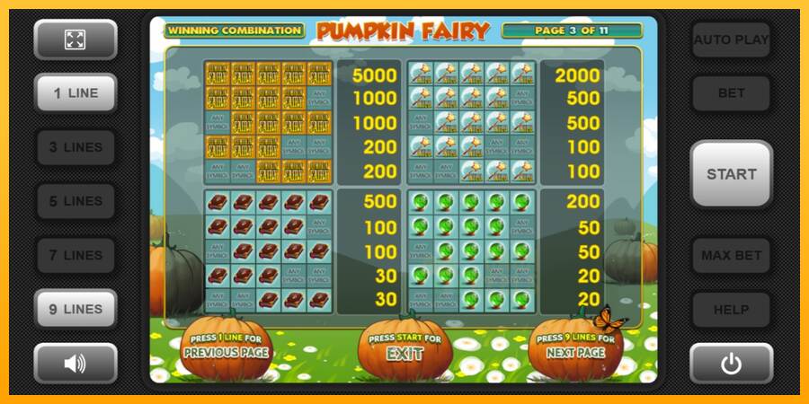 Pumpkin Fairy macchina da gioco per soldi, immagine 6