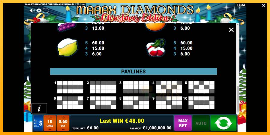 Maaax Diamonds Christmas Edition macchina da gioco per soldi, immagine 7