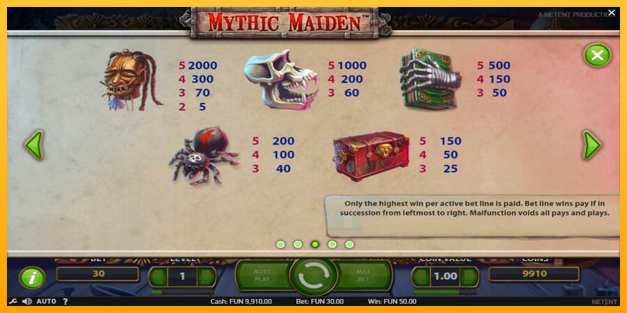 Mythic Maiden macchina da gioco per soldi, immagine 6