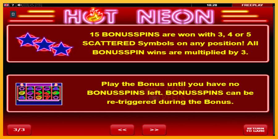 Hot Neon macchina da gioco per soldi, immagine 7