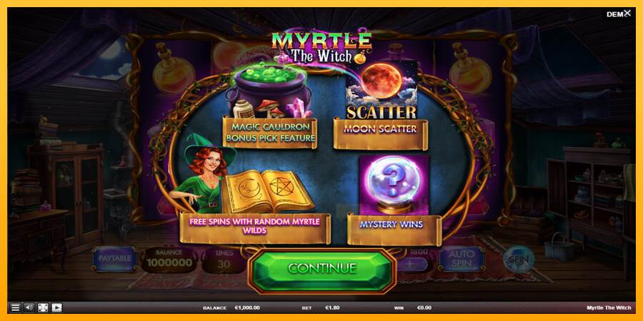 Myrtle the Witch macchina da gioco per soldi, immagine 1