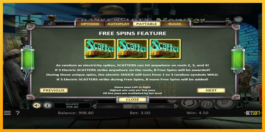 Frankenslots Monster macchina da gioco per soldi, immagine 4