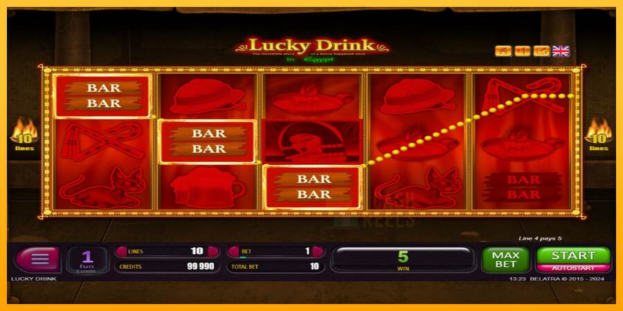 Lucky Drink In Egypt macchina da gioco per soldi, immagine 2