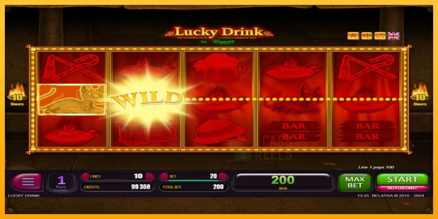 Lucky Drink In Egypt macchina da gioco per soldi, immagine 4