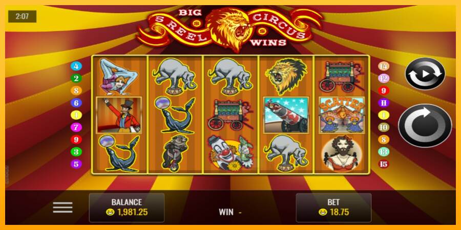 5 Reel Circus macchina da gioco per soldi, immagine 1