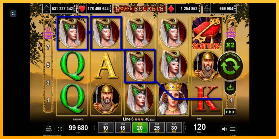 Royal Secrets macchina da gioco per soldi, immagine 4