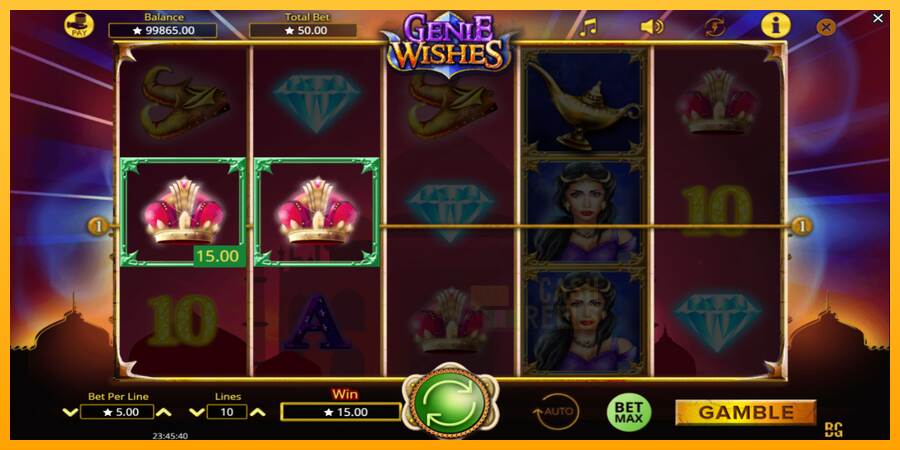 Genie Wishes macchina da gioco per soldi, immagine 3