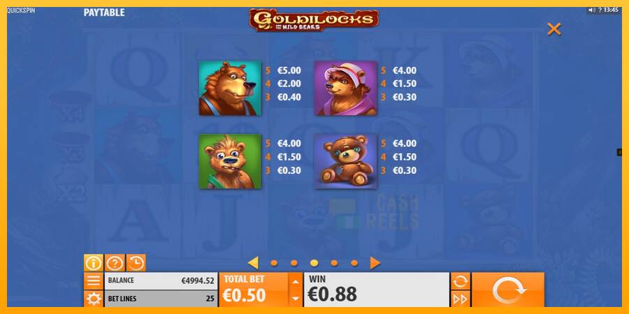 Goldilocks and the Wild Bears macchina da gioco per soldi, immagine 6