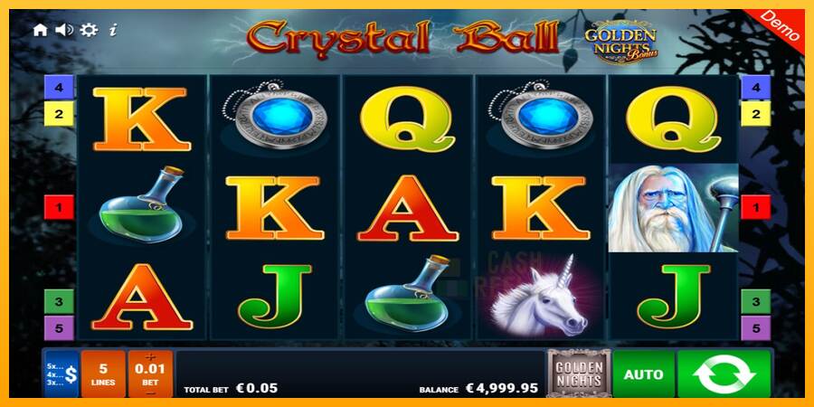 Crystal Ball Golden Nights macchina da gioco per soldi, immagine 1