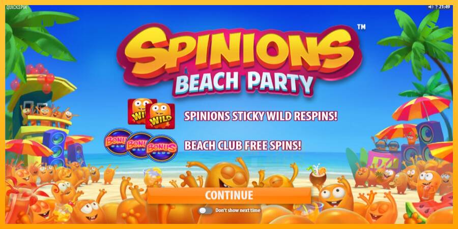 Spinions Beach Party macchina da gioco per soldi, immagine 1