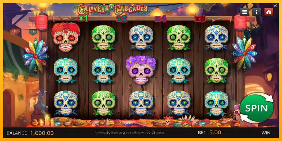 Calavera Cascades macchina da gioco per soldi, immagine 1