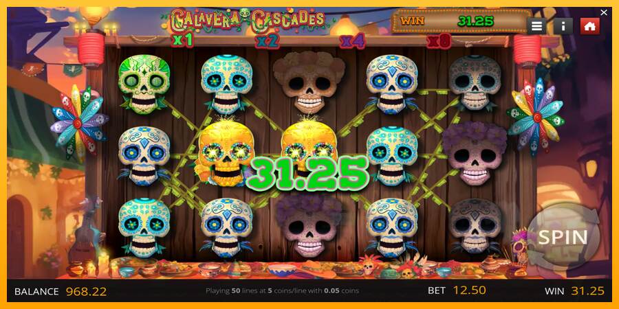 Calavera Cascades macchina da gioco per soldi, immagine 2