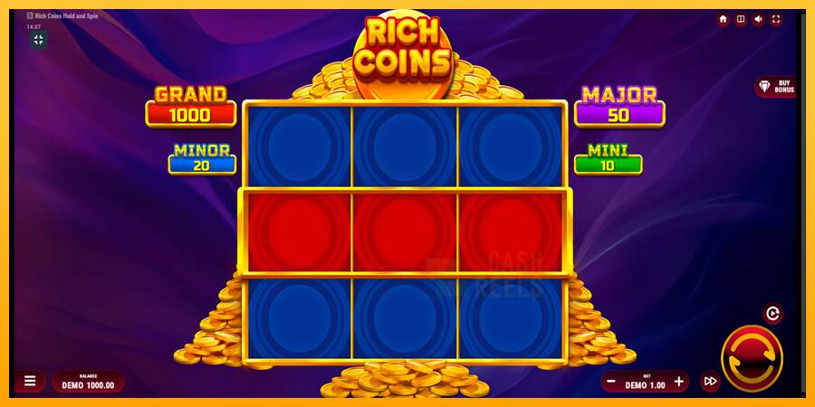 Rich Coins Hold and Spin macchina da gioco per soldi, immagine 1