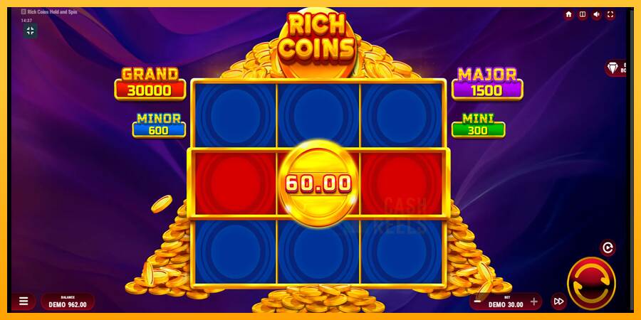 Rich Coins Hold and Spin macchina da gioco per soldi, immagine 3