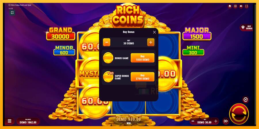 Rich Coins Hold and Spin macchina da gioco per soldi, immagine 7