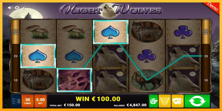 Night Wolves macchina da gioco per soldi, immagine 2