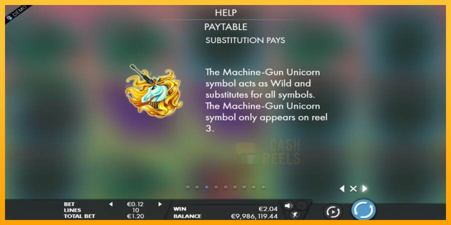 Machine Gun Unicorn macchina da gioco per soldi, immagine 3