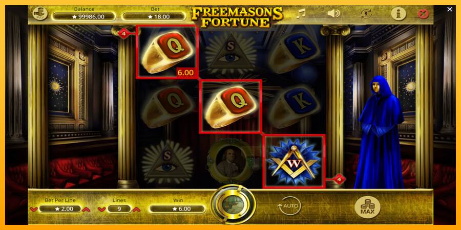 Freemasons Fortune macchina da gioco per soldi, immagine 3