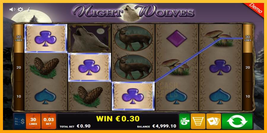 Night Wolves macchina da gioco per soldi, immagine 3