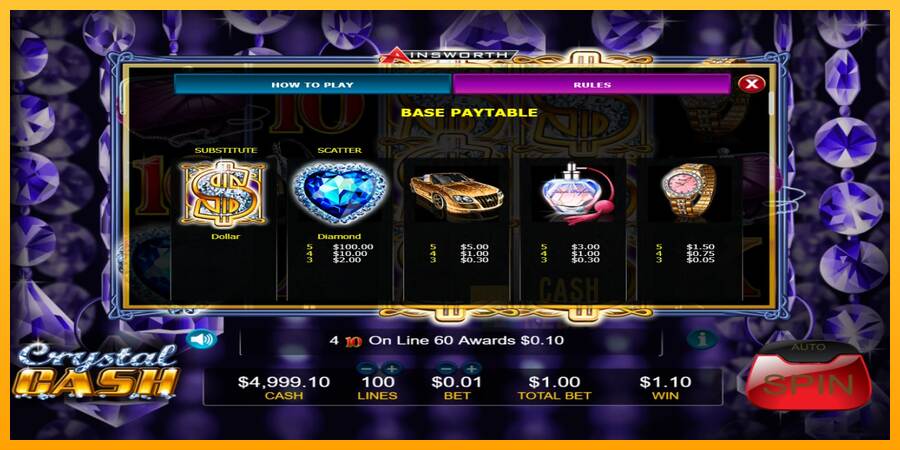 Crystal Cash macchina da gioco per soldi, immagine 3