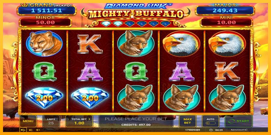 Diamond Link Mighty Buffalo macchina da gioco per soldi, immagine 1