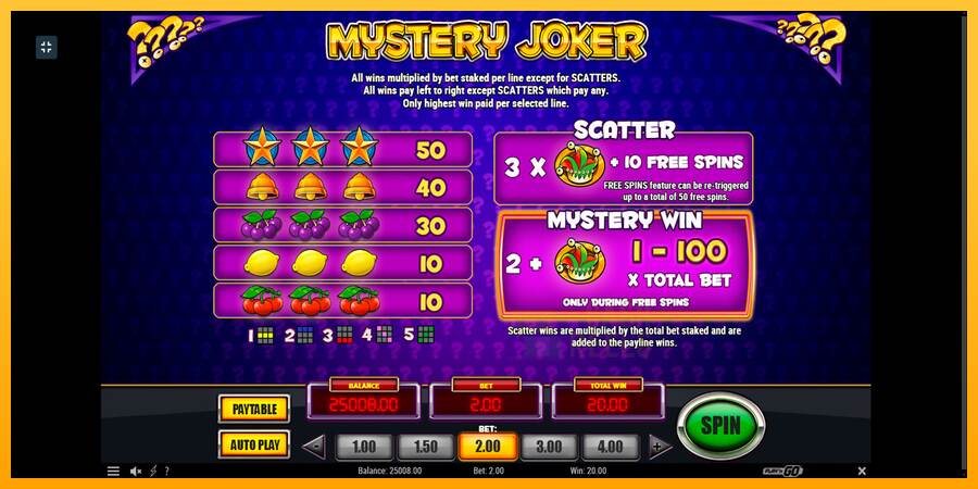 Mystery Joker macchina da gioco per soldi, immagine 7