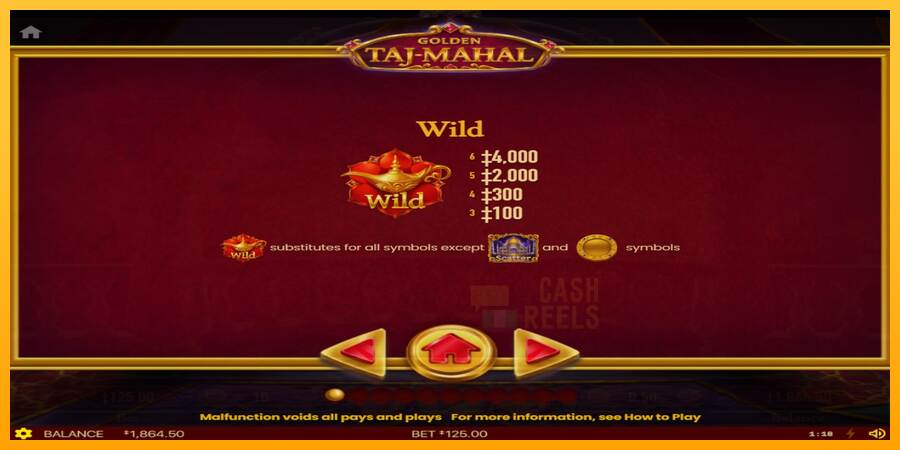 Golden Taj Mahal macchina da gioco per soldi, immagine 3