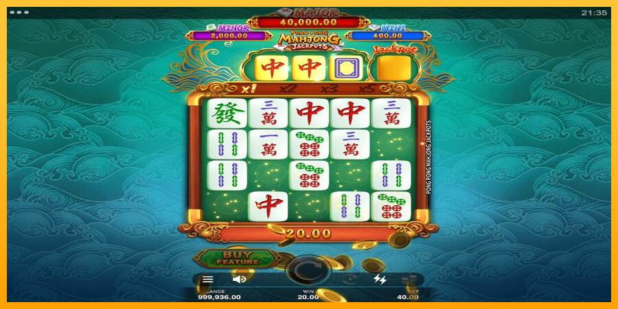 Pong Pong Mahjong Jackpots macchina da gioco per soldi, immagine 3