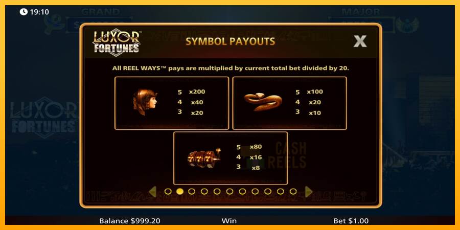 Luxor Fortunes macchina da gioco per soldi, immagine 4