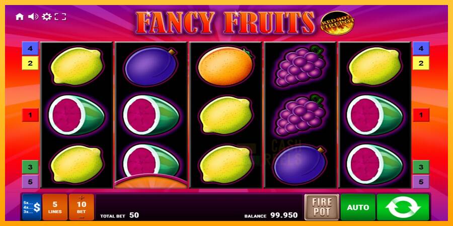 Fancy Fruits Red Hot Firepot macchina da gioco per soldi, immagine 1