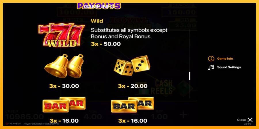 Royal Fortunator: Hold and Win macchina da gioco per soldi, immagine 5