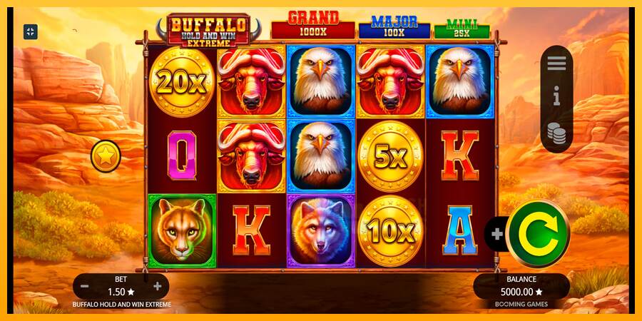 Buffalo Hold and Win Extreme macchina da gioco per soldi, immagine 1