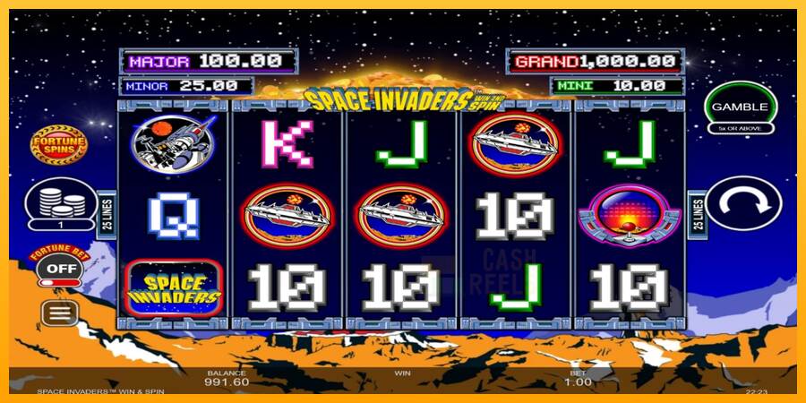 Space Invaders Win and Spin macchina da gioco per soldi, immagine 2