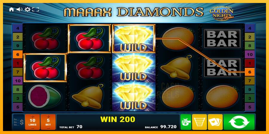 Maaax Diamonds Golden Nights macchina da gioco per soldi, immagine 3