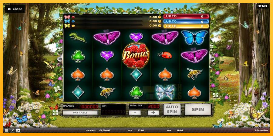 3 Butterflies macchina da gioco per soldi, immagine 1