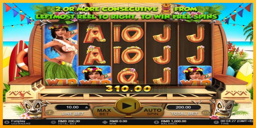 Hula Girl macchina da gioco per soldi, immagine 3