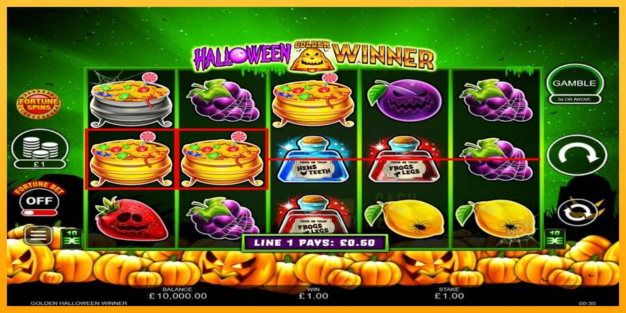 Halloween Golden Winner macchina da gioco per soldi, immagine 3