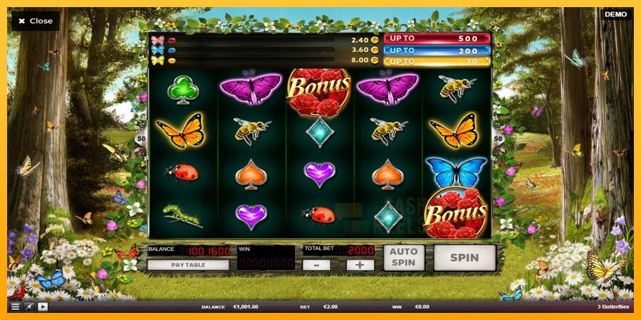 3 Butterflies macchina da gioco per soldi, immagine 3