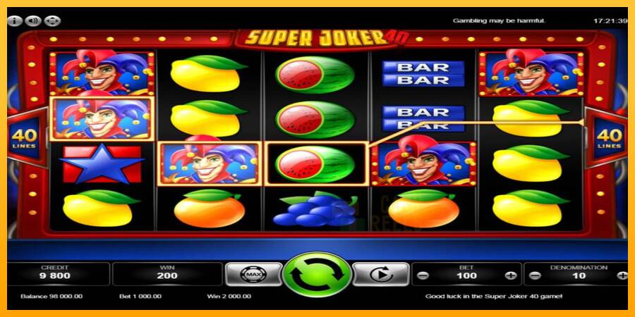 Super Joker 40 macchina da gioco per soldi, immagine 2